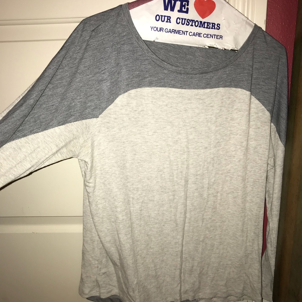 Grey & cream sweater